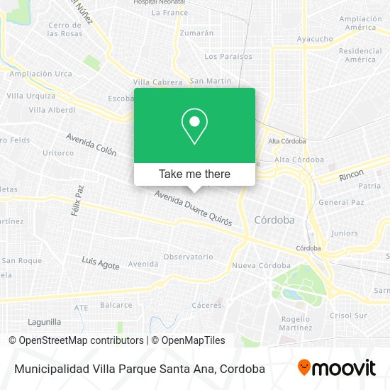 Mapa de Municipalidad Villa Parque Santa Ana