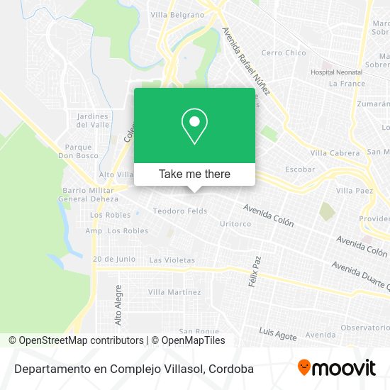 Departamento en Complejo Villasol map