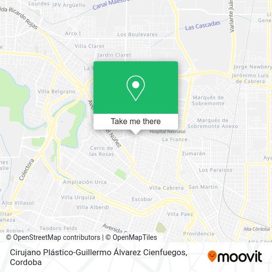 Cirujano Plástico-Guillermo Álvarez Cienfuegos map