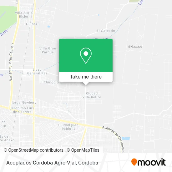 Acoplados Córdoba Agro-Vial map