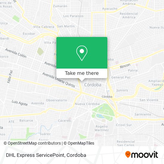 DHL Express ServicePoint map