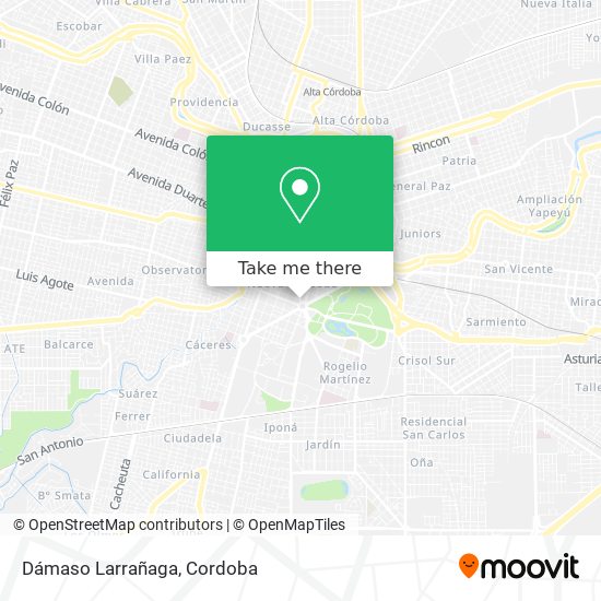 Dámaso Larrañaga map