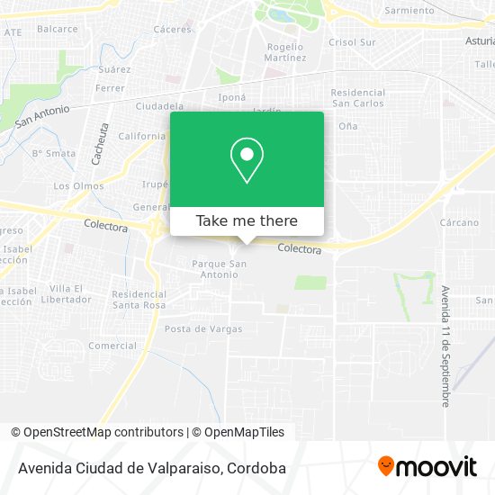 Avenida Ciudad de Valparaiso map