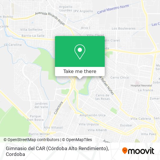 Mapa de Gimnasio del CAR (Córdoba Alto Rendimiento)