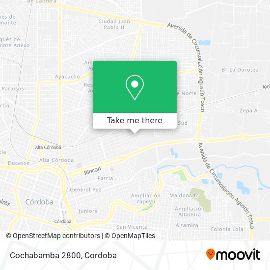 Mapa de Cochabamba 2800