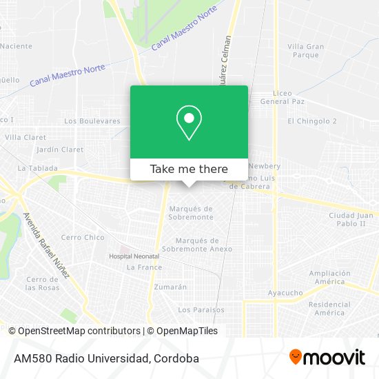 AM580 Radio Universidad map