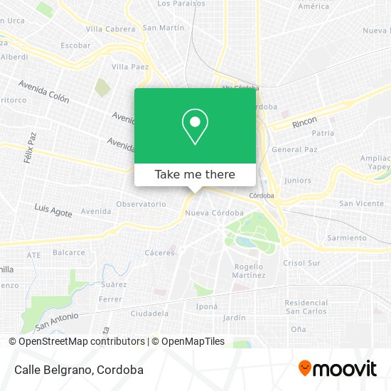 Mapa de Calle Belgrano