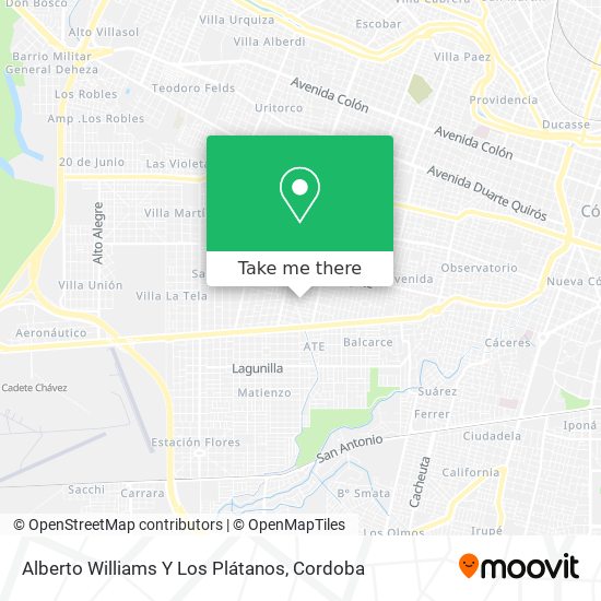 Alberto Williams Y Los Plátanos map