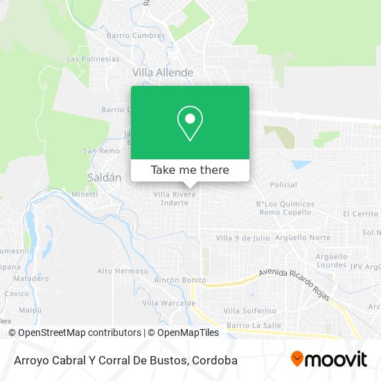 Arroyo Cabral Y Corral De Bustos map