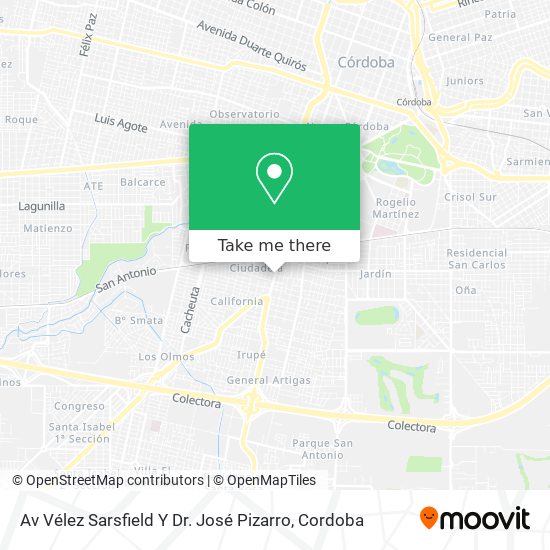 Av Vélez Sarsfield Y Dr. José Pizarro map