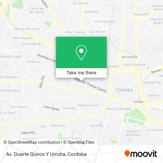 Av. Duarte Quiros Y Urrutia map