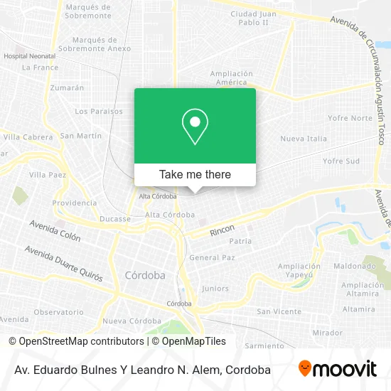 Av. Eduardo Bulnes Y Leandro N. Alem map