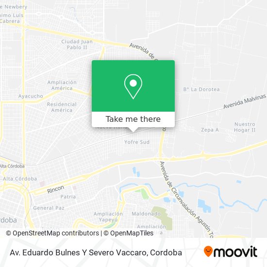 Av. Eduardo Bulnes Y Severo Vaccaro map