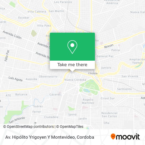 Av. Hipólito Yrigoyen Y Montevideo map