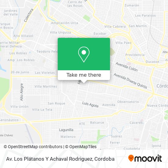 Av. Los Plátanos Y Achaval Rodriguez map