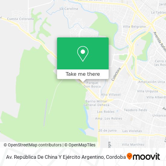 Av. República De China Y Ejército Argentino map