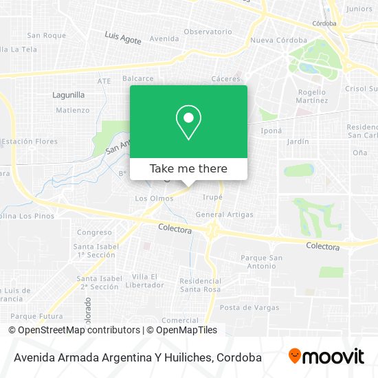 Avenida Armada Argentina Y Huiliches map