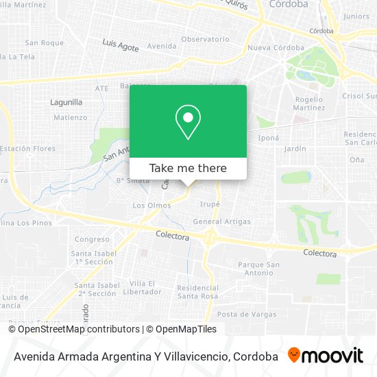 Avenida Armada Argentina Y Villavicencio map