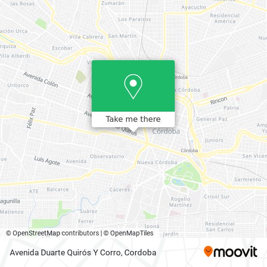 Avenida Duarte Quirós Y Corro map