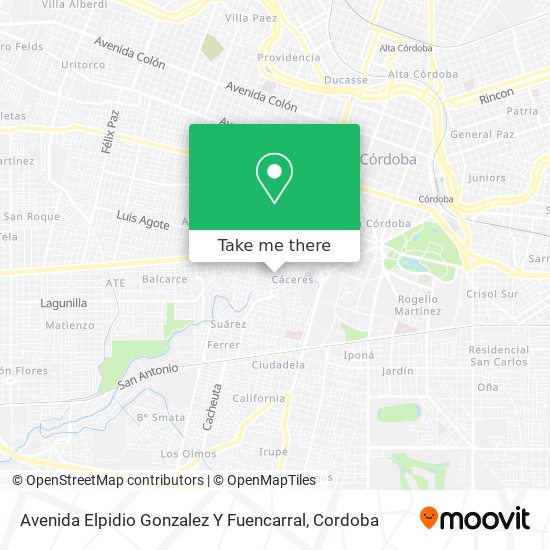 Avenida Elpidio Gonzalez Y Fuencarral map