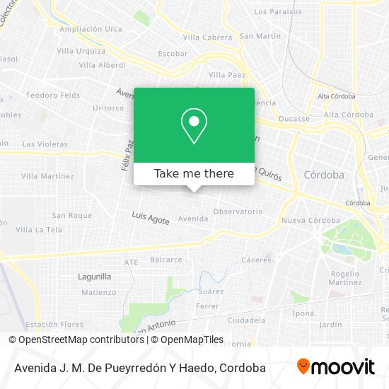Avenida J. M. De Pueyrredón Y Haedo map