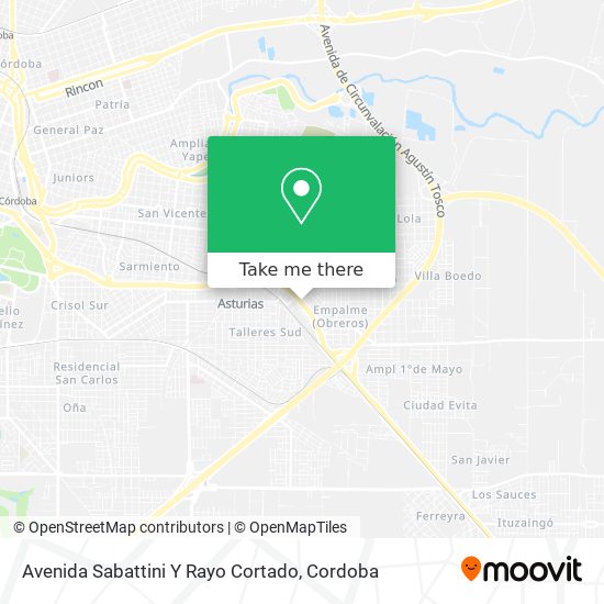 Mapa de Avenida Sabattini Y Rayo Cortado