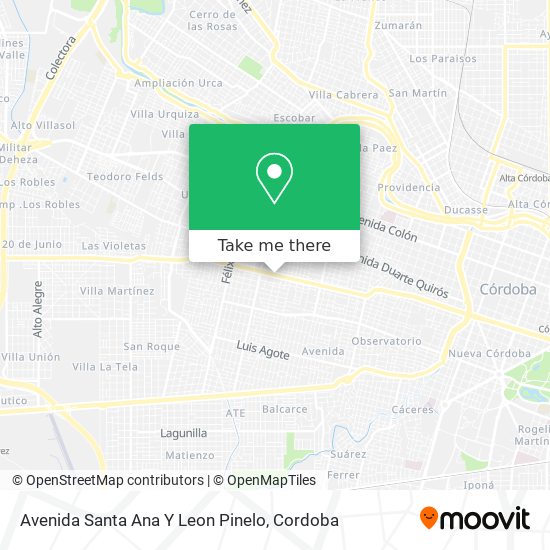 Avenida Santa Ana Y Leon Pinelo map
