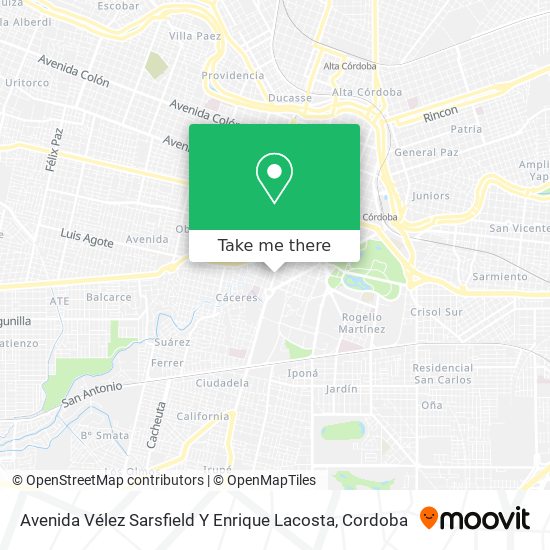 Mapa de Avenida Vélez Sarsfield Y Enrique Lacosta