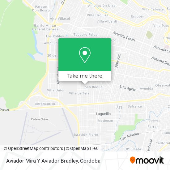 Aviador Mira Y Aviador Bradley map