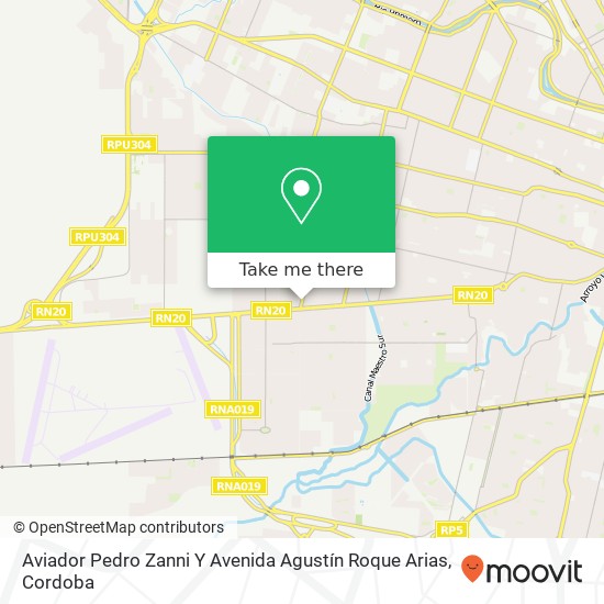 Mapa de Aviador Pedro Zanni Y Avenida Agustín Roque Arias