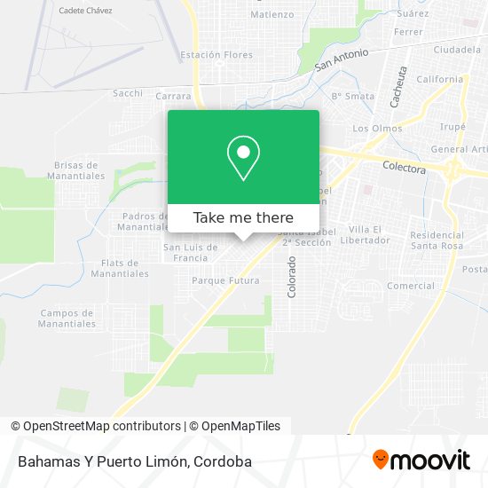 Bahamas Y Puerto Limón map