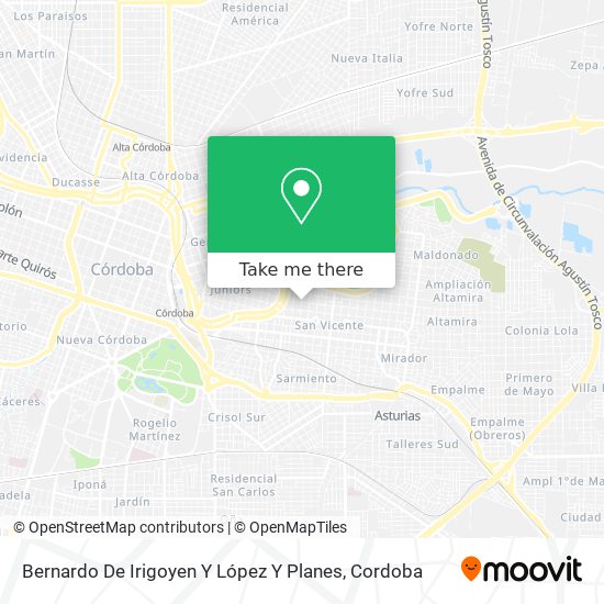 Bernardo De Irigoyen Y López Y Planes map
