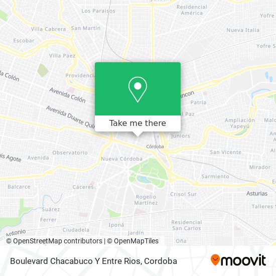 Boulevard Chacabuco Y Entre Rios map