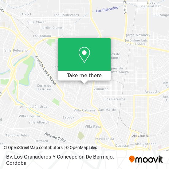 Bv. Los Granaderos Y Concepción De Bermejo map