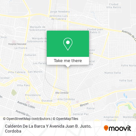 Calderón De La Barca Y Avenida Juan B. Justo map