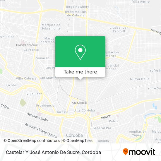 Castelar Y José Antonio De Sucre map