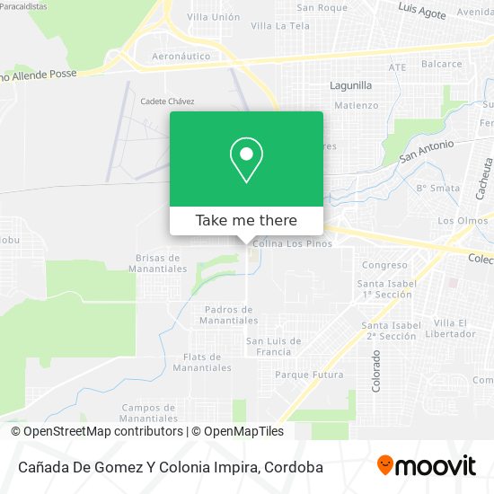 Cañada De Gomez Y Colonia Impira map