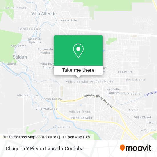 Mapa de Chaquira Y Piedra Labrada