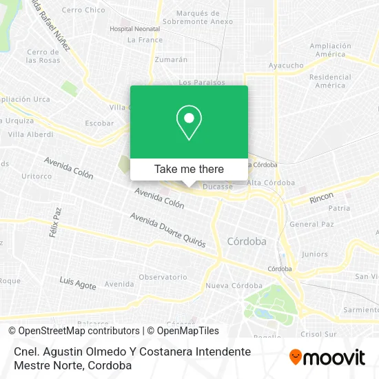 Mapa de Cnel. Agustin Olmedo Y Costanera Intendente Mestre Norte