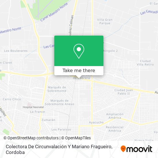 Colectora De Circunvalación Y Mariano Fragueiro map