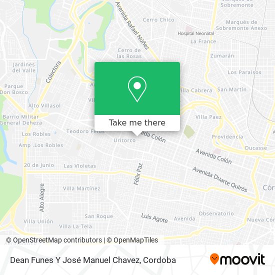 Mapa de Dean Funes Y José Manuel Chavez