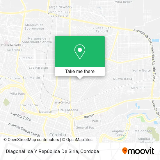 Mapa de Diagonal Ica Y República De Siria