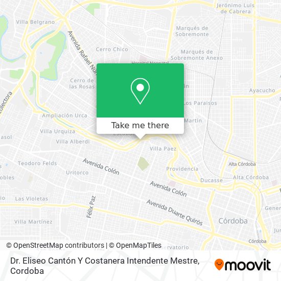 Dr. Eliseo Cantón Y Costanera Intendente Mestre map