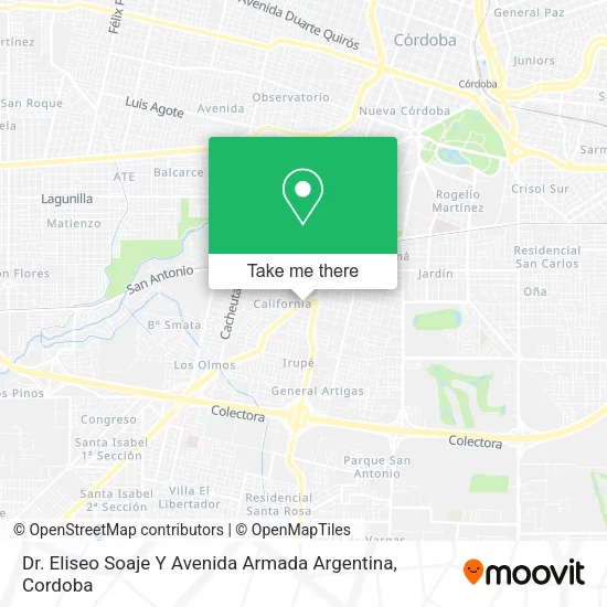 Dr. Eliseo Soaje Y Avenida Armada Argentina map