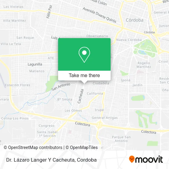 Dr. Lázaro Langer Y Cacheuta map