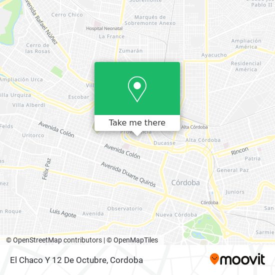 El Chaco Y 12 De Octubre map