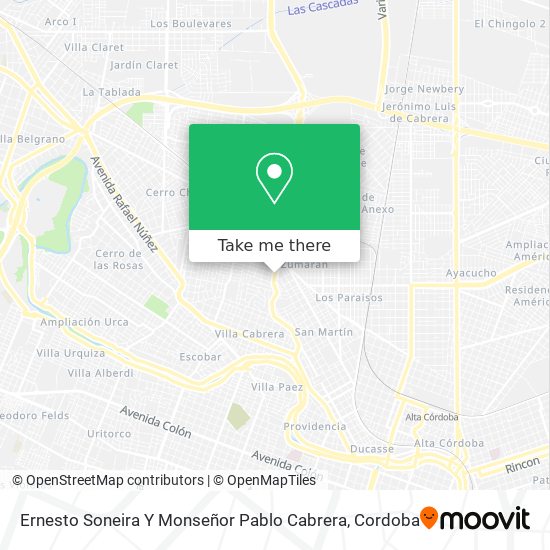 Ernesto Soneira Y Monseñor Pablo Cabrera map