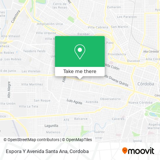 Espora Y Avenida Santa Ana map