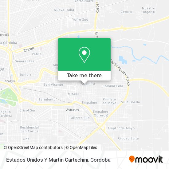 Estados Unidos Y Martin Cartechini map