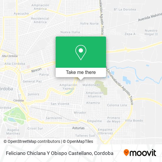 Feliciano Chiclana Y Obispo Castellano map